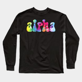 Tie Dye Alpha Long Sleeve T-Shirt